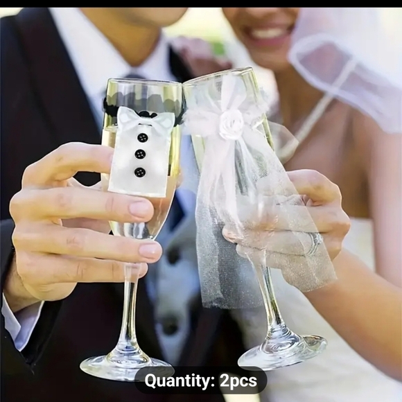 NEW 2 PIECE WEDDING DRESS CUP COVERS - Picture 1 of 9